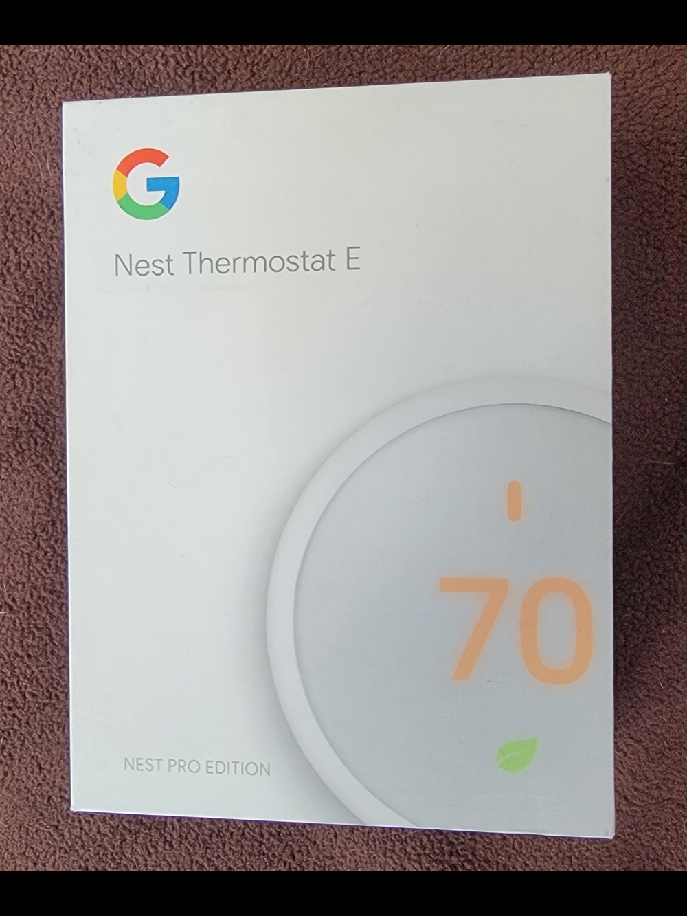 Google Nest Thermostat E Pro Edition Wi-Fi Programmable App Control White
